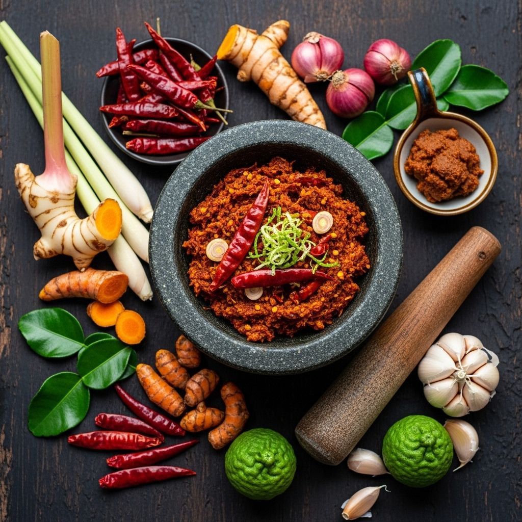 An immersive blend of fiery chilies, fragrant herbs, and time-honored cooking rituals.
