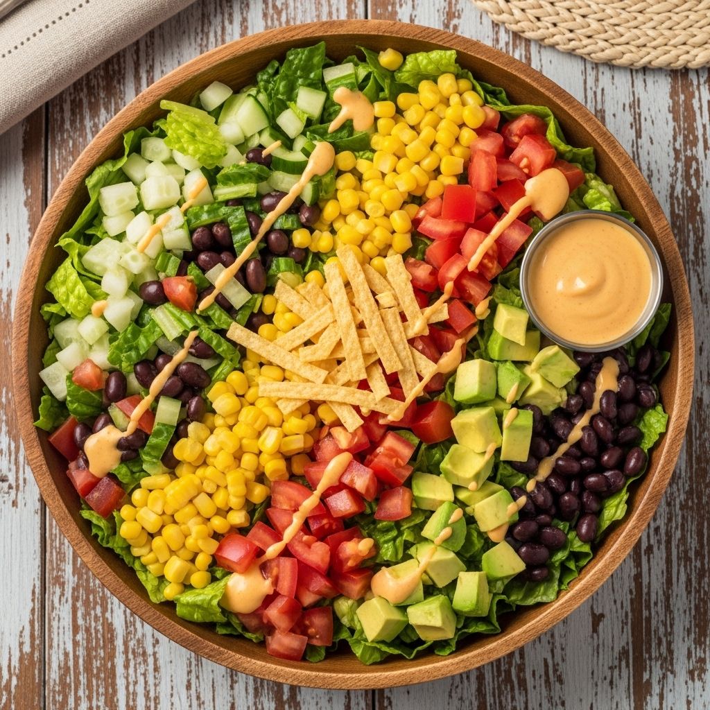 Brighten your meals with this vibrant, nutrient-rich chopped salad layered with southwestern flavor and simple homemade dressings.