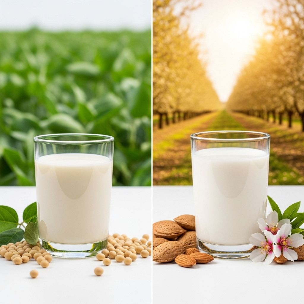 Soy Milk vs. Almond Milk: Nutrition, Benefits, and Environmental Impact Delve into the nutritional, health, and environmental differences between soy milk and almond milk to make an informed, sustainable choice.
