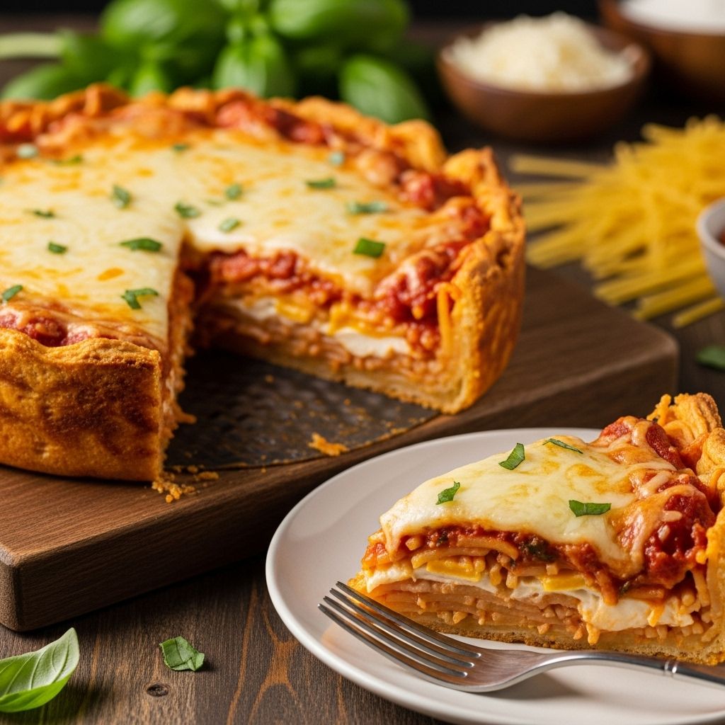 A golden noodle crust gives way to a melty, hearty filling that elevates pantry staples.