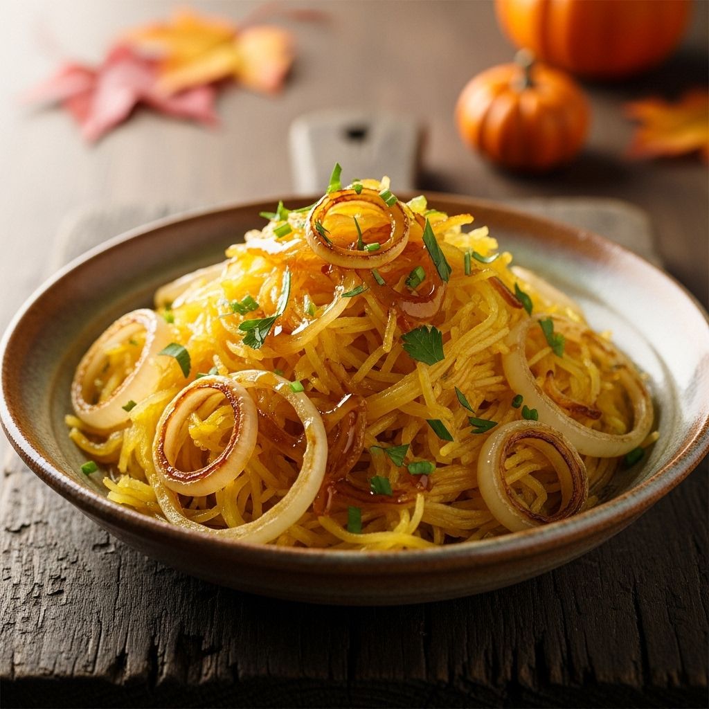 Beautiful vegetable ribbons meet sweet and savory notes for a comforting seasonal dish.
