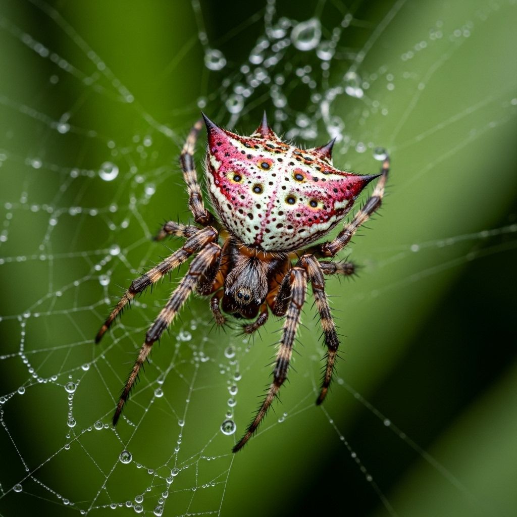 From their striking looks to their ecological role, discover the fascinating lives, behaviors, and myths of spiny orb-weaver spiders.
