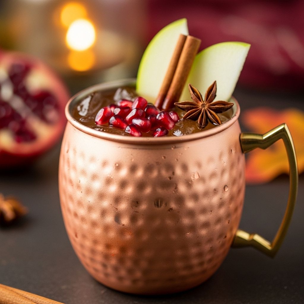 A cozy cocktail that fuses autumn spices and vibrant fruit for a standout seasonal sip.