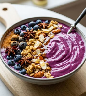 Discover how a spiced blueberry smoothie bowl combines antioxidants, protein, gut health, and bold flavors in one vibrant meal.