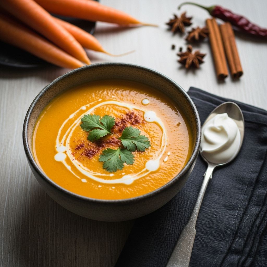 Discover the vibrant flavors and healthful benefits of spiced carrot soup with creamy coconut, perfect for comfort and nourishment.