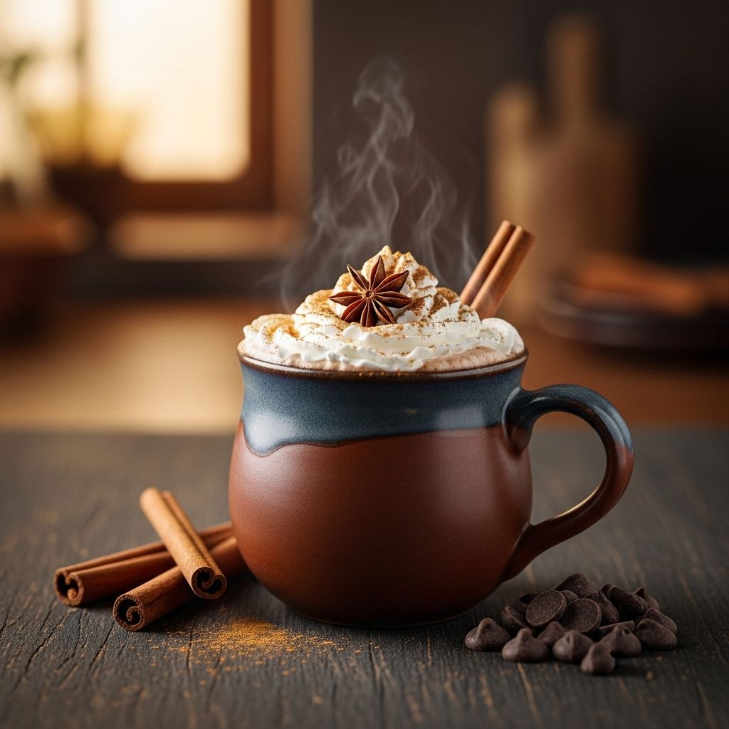 Spiced Mexican Hot Chocolate: Tradition Meets Indulgence A velvety, cinnamon-kissed beverage blending heritage flavors for unforgettable comfort.