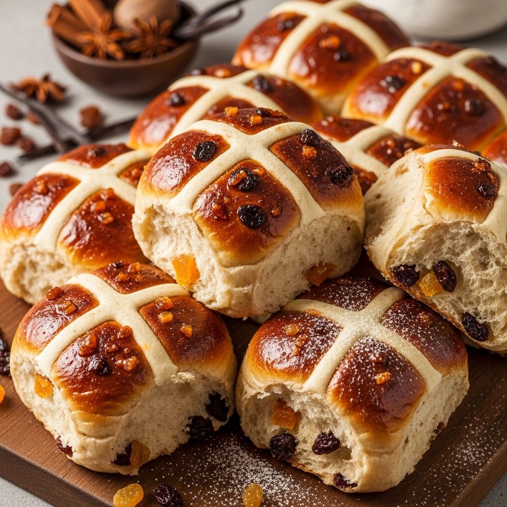 Simple dough becomes pillowy, fruit-studded rolls with glossy glaze.