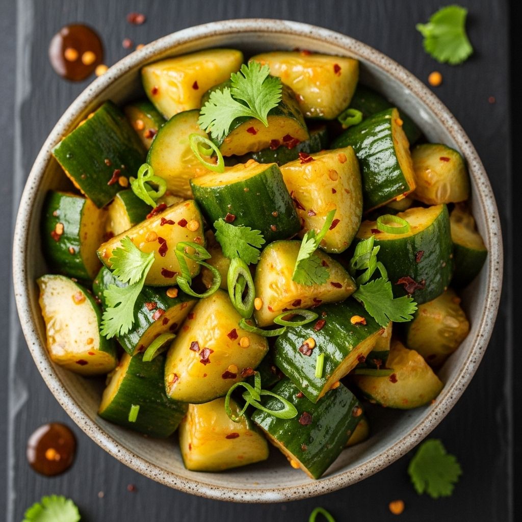 A vibrant recipe combining crunchy cucumbers, bold spices, and easy techniques for a refreshing, healthy side.