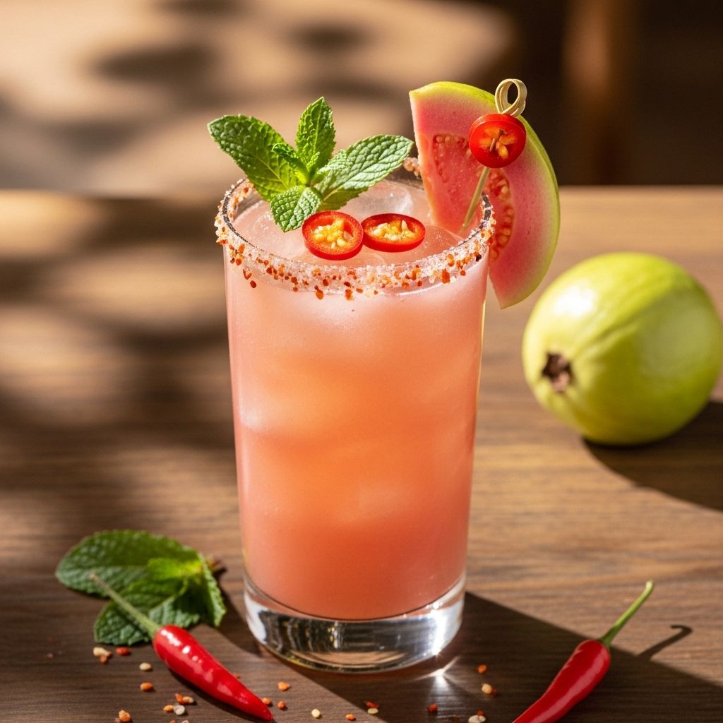 Discover how to craft a vibrant, non-alcoholic Guava Margarita Mocktail with spicy, tangy, and sweet flavors perfect for any occasion.