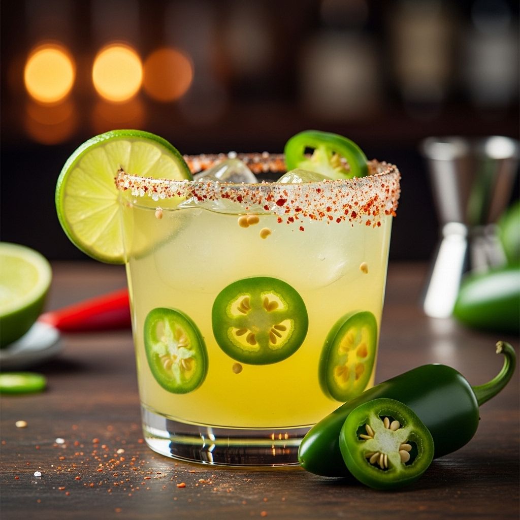 A refreshing cocktail balancing zesty lime, agave sweetness, and gentle jalapeño heat.