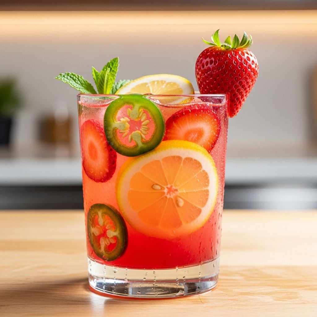 Spicy Strawberry Jalapeño Lemonade: A Flavorful Summer Refresher Crisp citrus brightens undercurrents of warmth for a refreshingly daring summer beverage.