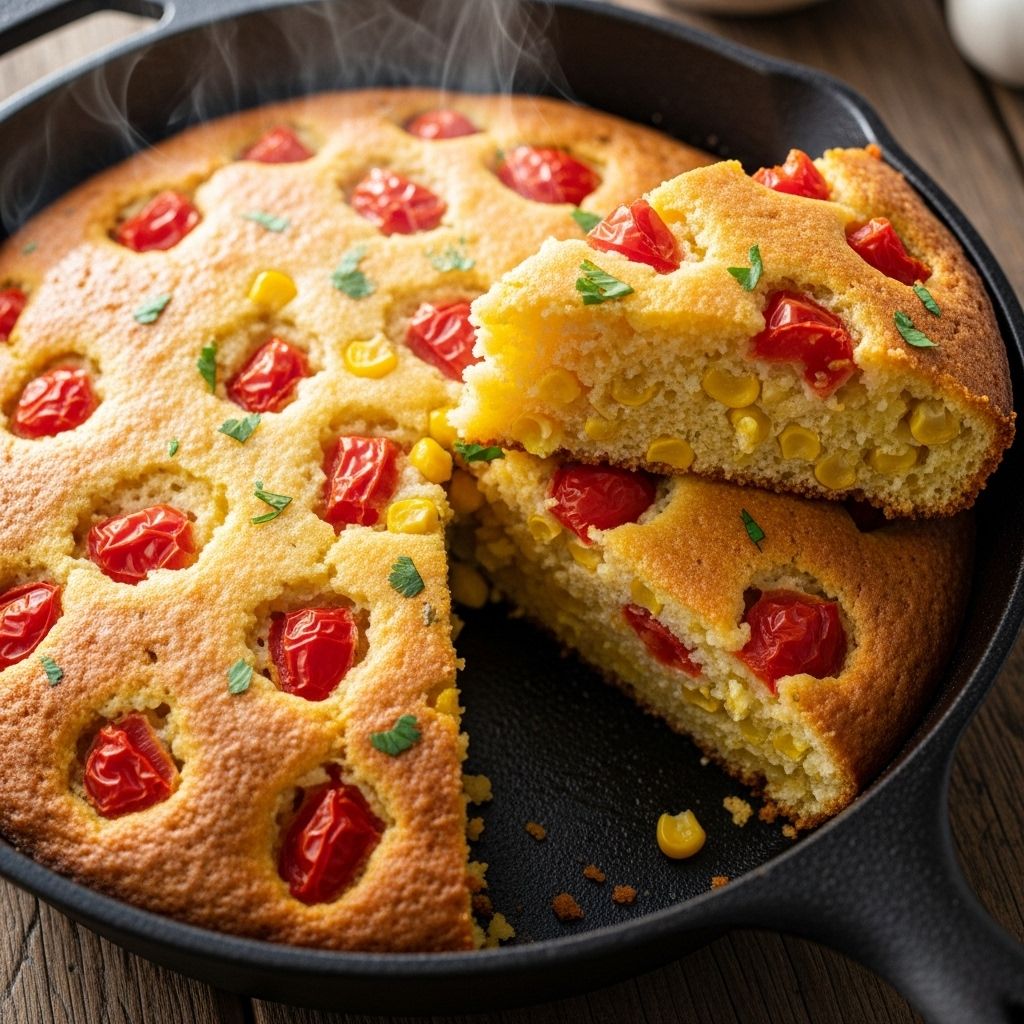 Jalapeño heat and herbs meld into a tender bake with a moist crumb and crisp crust.