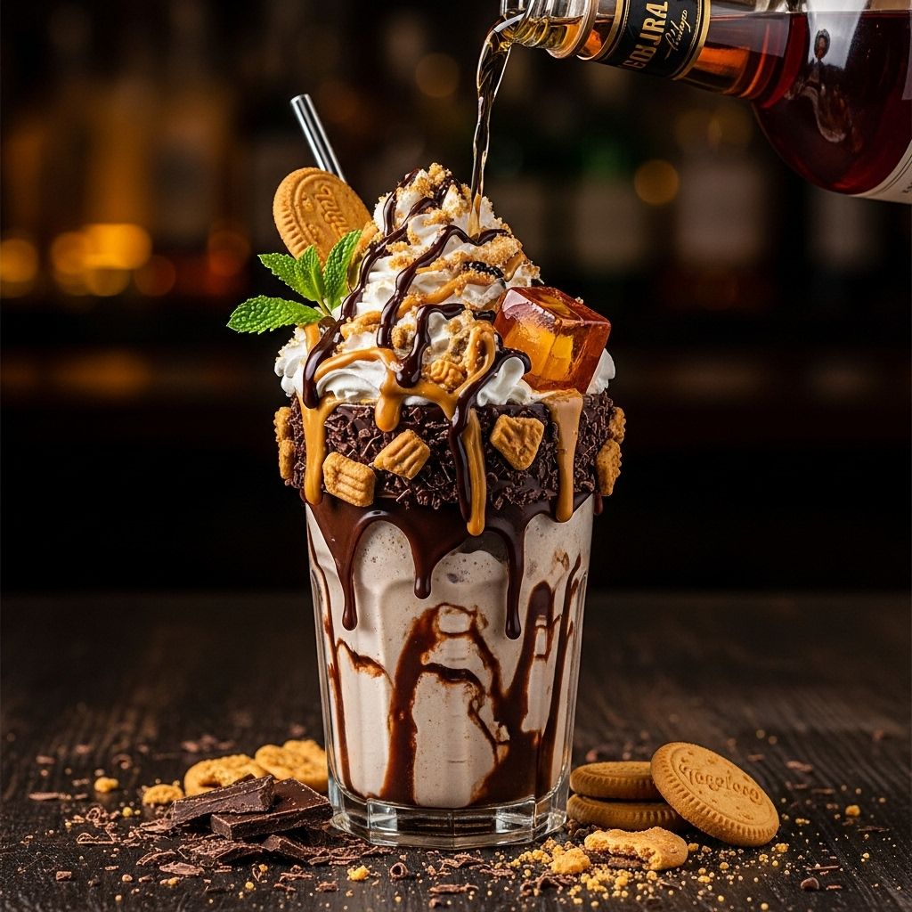 A creamy, cookie-packed cocktail merging nostalgia and sophisticated indulgence.