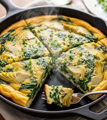 Discover how to make a wholesome, flavor-packed spinach and artichoke frittata—perfect for breakfast, brunch, or a quick weeknight dinner.