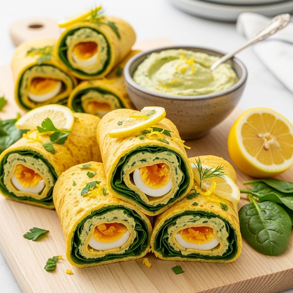 Elevate your meals with these protein-packed wraps featuring eggs, lemon hummus, hearty bulgur, fresh greens, and bright Mediterranean flavors.