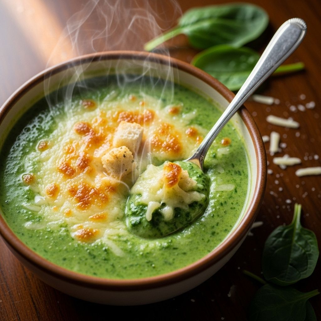 A creamy bowl that transforms simple greens into an elegant, soul-warming starter.