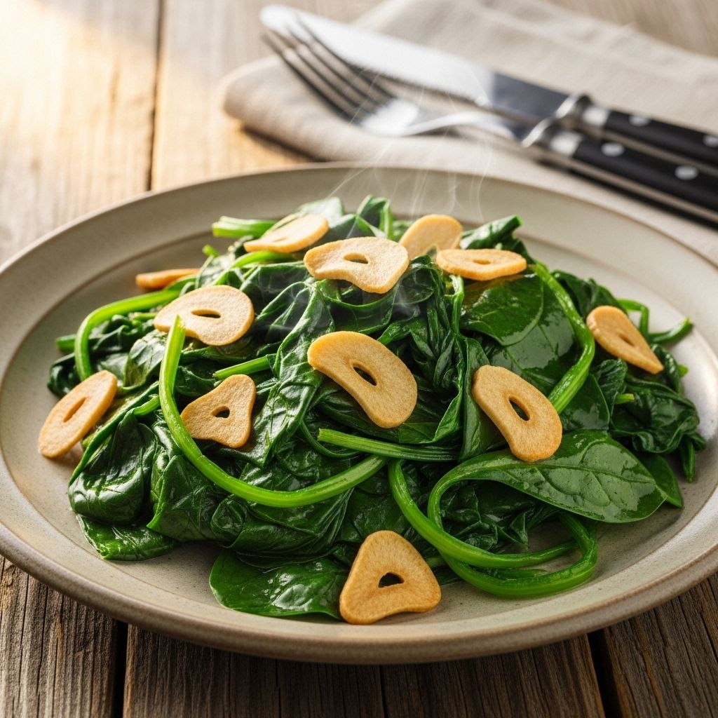 A crisp topping brings savory crunch and bright acidity to tender leafy greens.