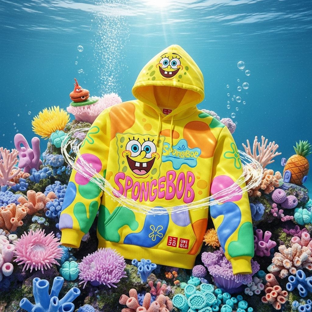 Dive into the playful streetwear collaboration blending SpongeBob SquarePants, Cactus Plant Flea Market, and Uniqlo in a bold, collectible capsule.