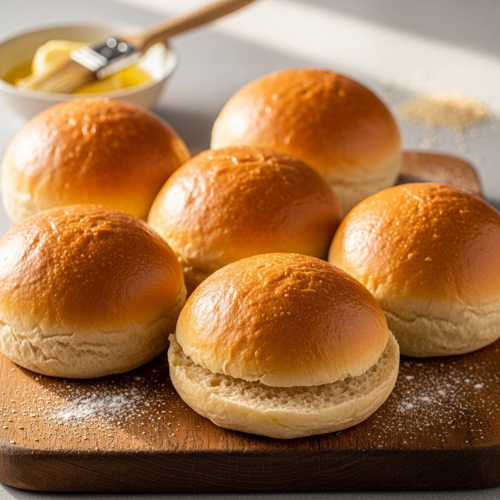 Rich in milk and butter, these golden rolls stay soft and sturdy enough for any filling.