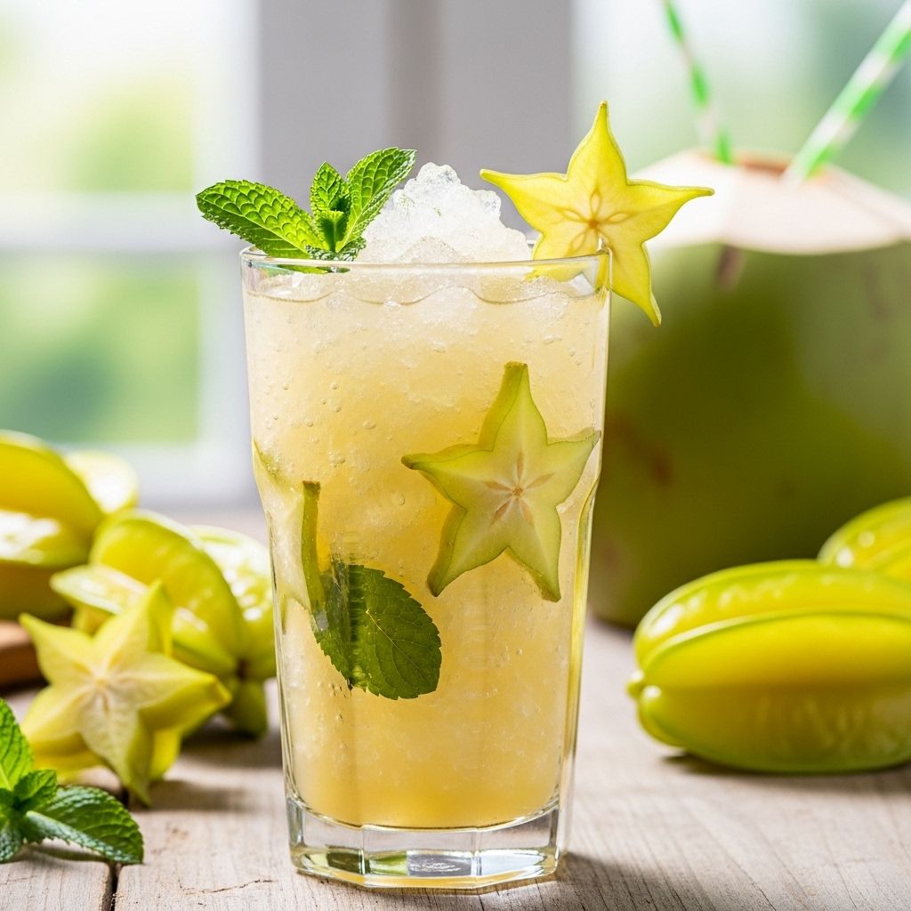 Discover how frozen star fruit blends with coconut water, lemongrass, and lime for the ultimate summer slushie that's nutritious and hydrating.