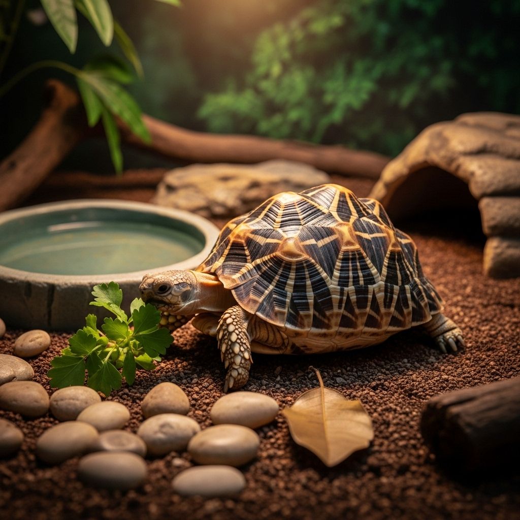 Balanced quarters and proper nourishment prevent shell damage, respiratory problems.