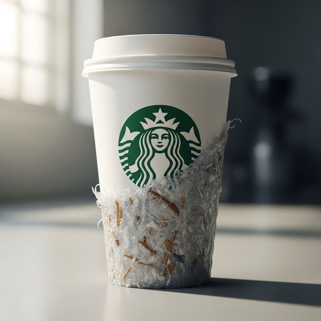 Examining Starbucks' ambitious cup sustainability pledge and the real challenges behind global coffee waste reduction.