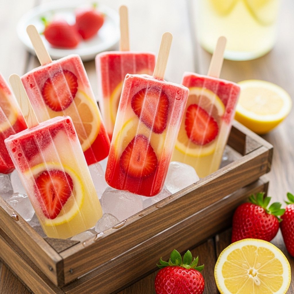 Beat the heat with tangy, sweet strawberry lemonade popsicles—easy to make, healthy, and perfect for summer snacking.