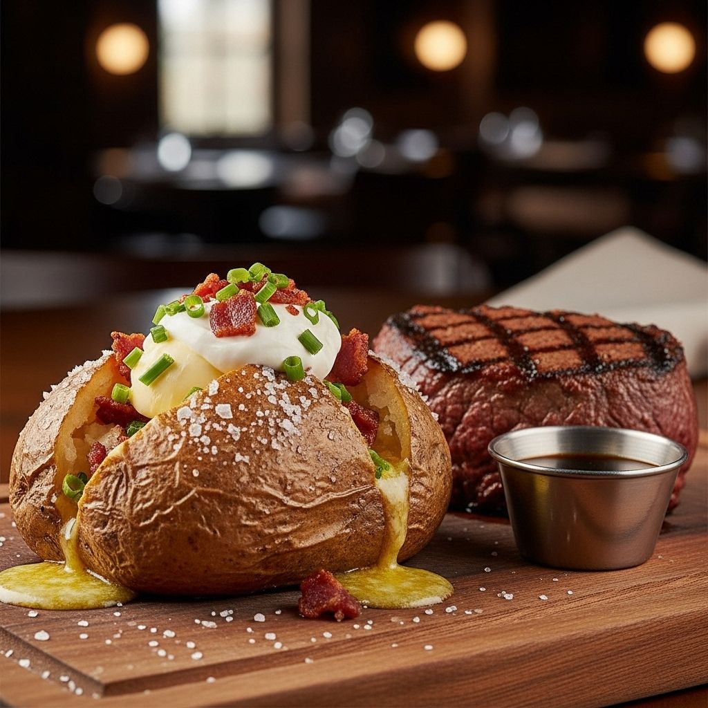 Creamy spinach and savory beef slices turn humble roots into gourmet comfort on a plate.