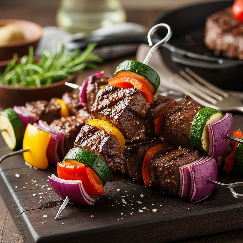 Master cutting, seasoning, and grilling techniques to achieve tender, flavorful skewers.