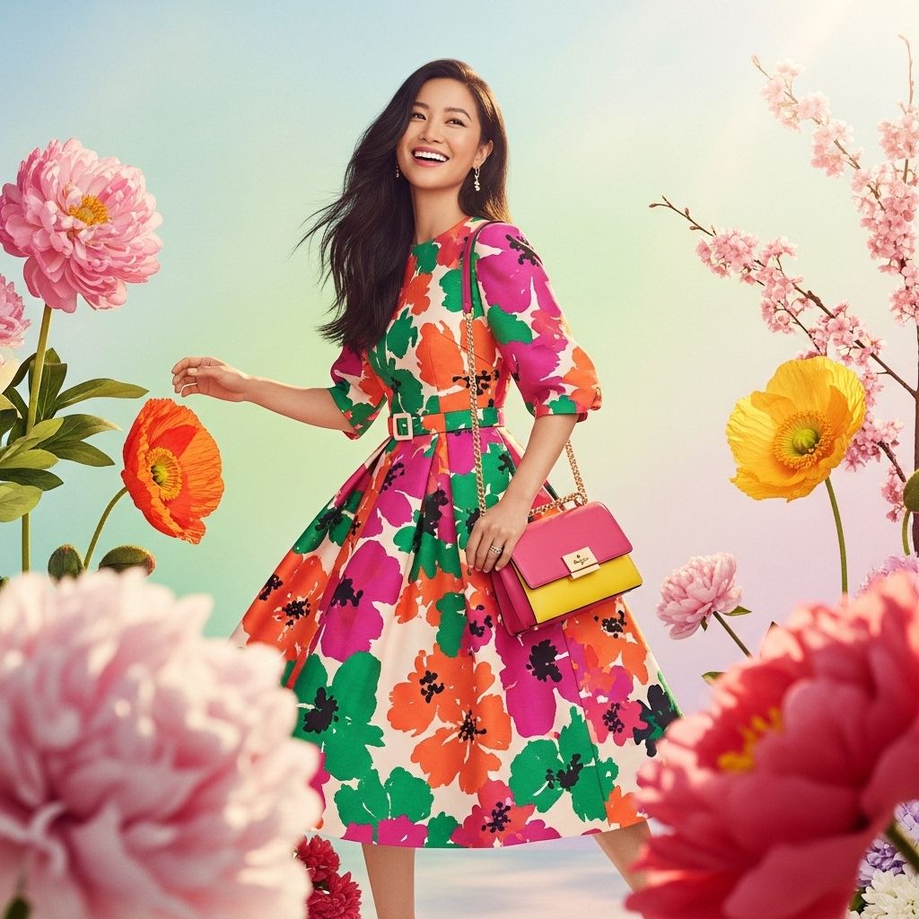 Actress Stephanie Hsu captures the magical optimism of spring in New York as the face of Kate Spade’s vibrant new campaign.