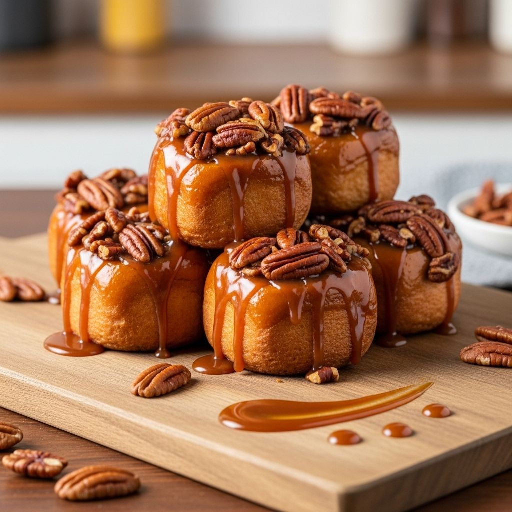 Each bite melds a fluffy, buttery crumb with warm cinnamon spice and crunchy nutty bits.