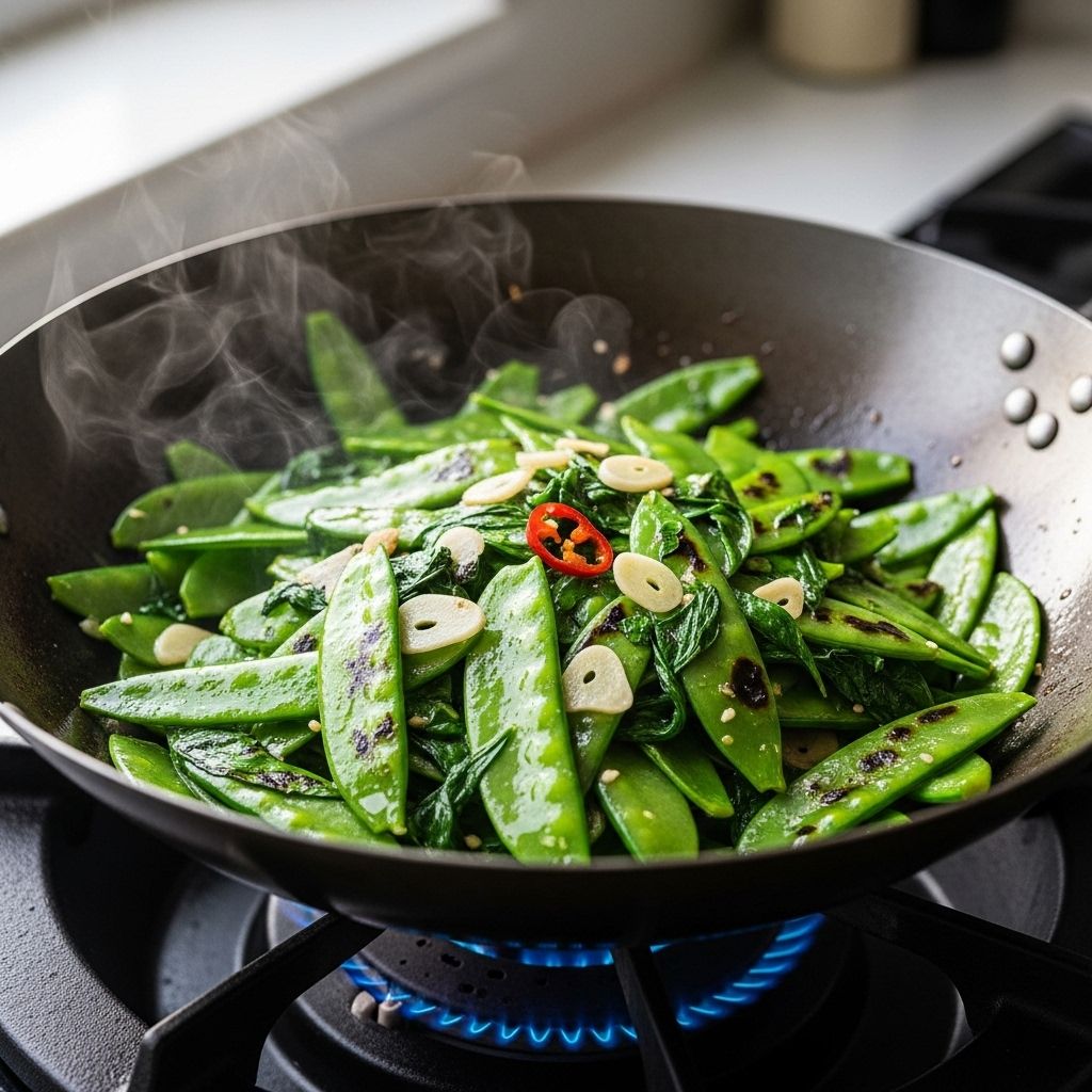 Tender shoots flash-cook into glossy, aromatic bites that uplift any dish.