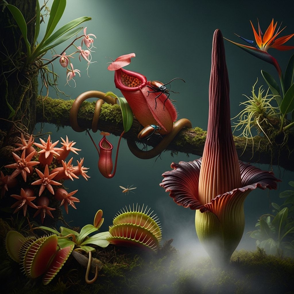 The Strangest Plants on Earth: Nature’s Most Bizarre Botanical Wonders Explore the captivating world of Earth’s weirdest plants—from carnivorous traps to flowers that smell like corpses, and trees that rewrite the laws of life.