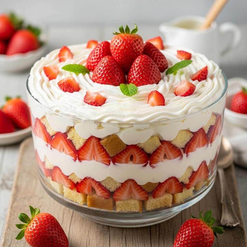 Silky pudding, homemade sponge, and fresh berries unite in a stunning layered dessert.