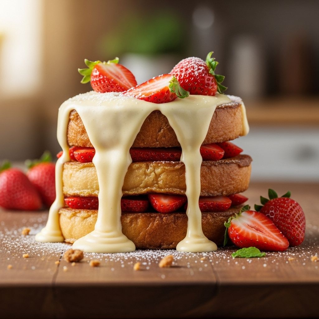 Each sandwich hides a sweet cream cheese and berry filling to elevate your brunch.
