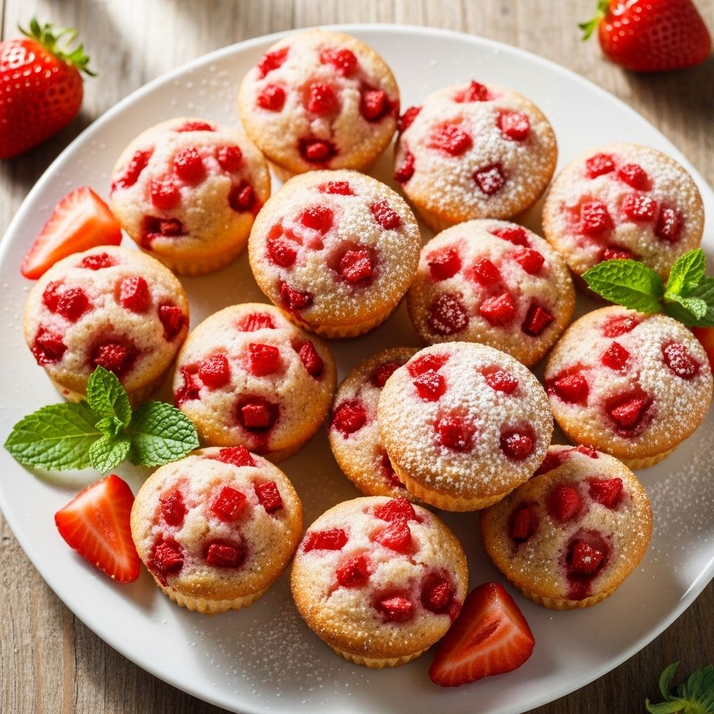 Strawberry Mini Muffins: A Joyful Bite-Sized Treat Fresh berries elevate simple batter into delightful handheld treats.