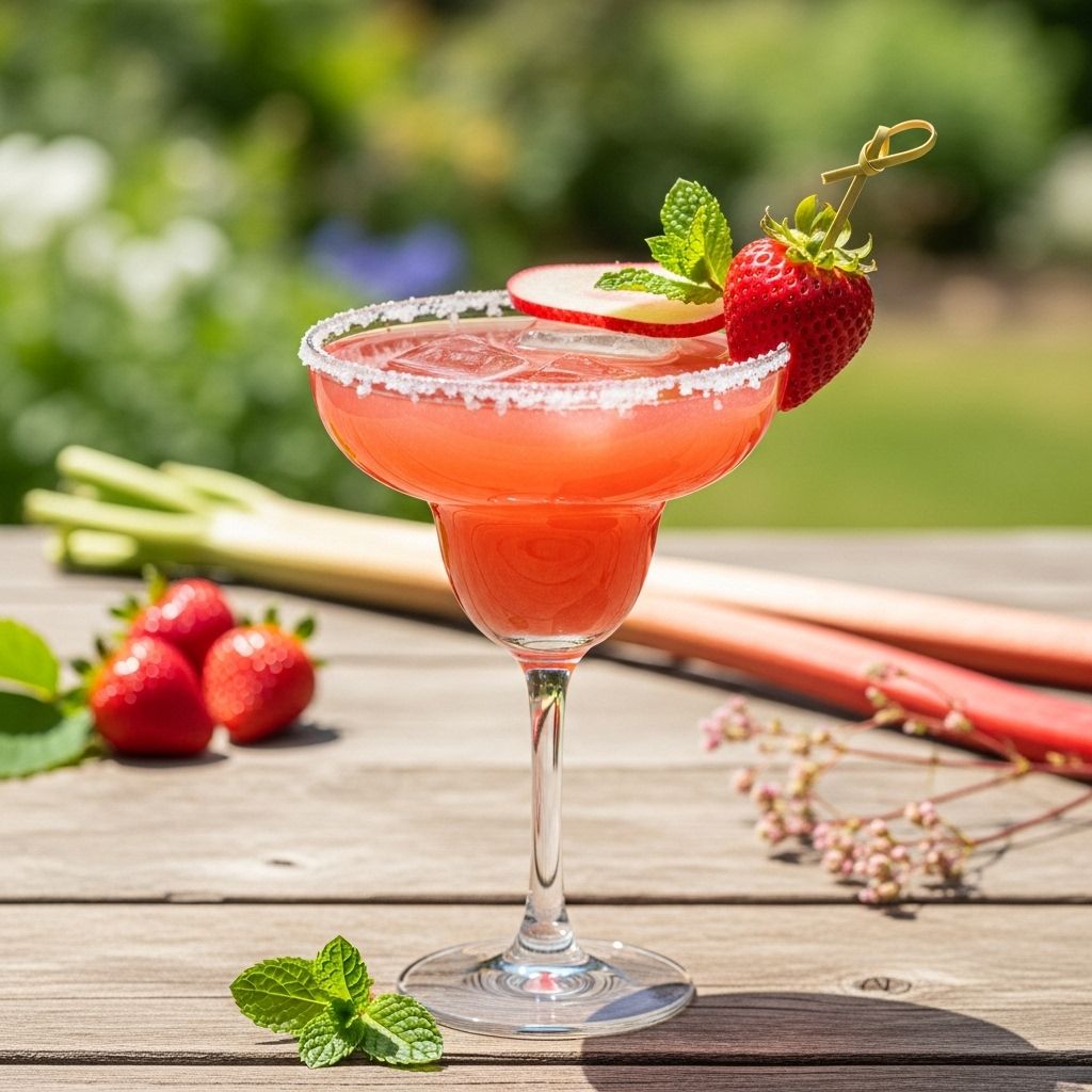 A vibrant blend of sweet berries and tart rhubarb that brightens any gathering.