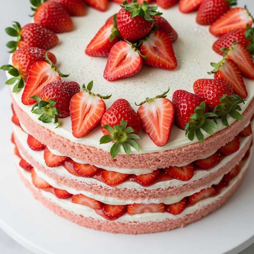 Strawberry Sparkle Cake Recipe | The Pioneer Woman Cloud-like layers meet jewel-toned filling for a festive dessert showpiece.