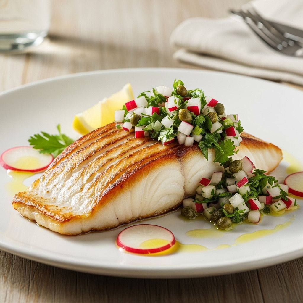 An inspired guide to preparing striped bass with a vibrant radish salsa verde, balancing crisp flavors and wholesome nutrition.