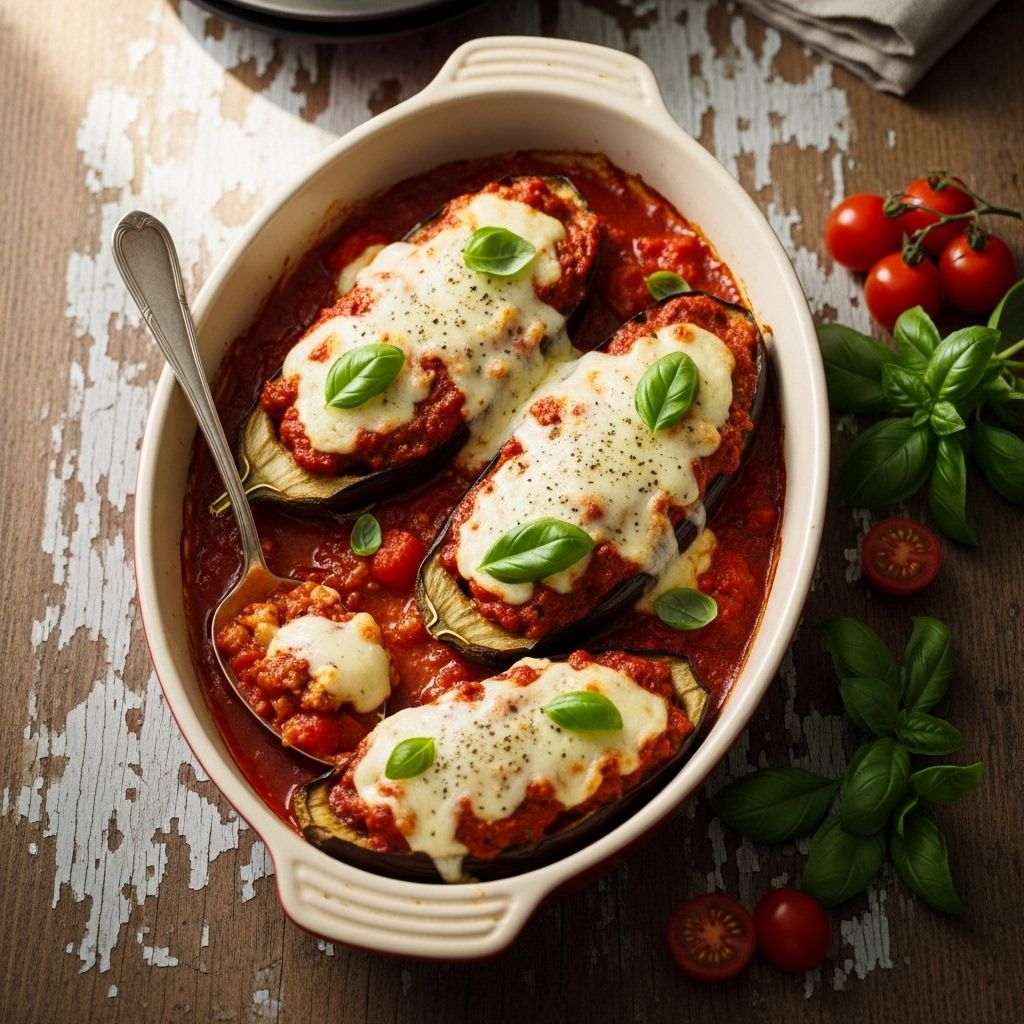 Rich cheese, roasted veggies, and pasta come together for a truly hearty dinner.