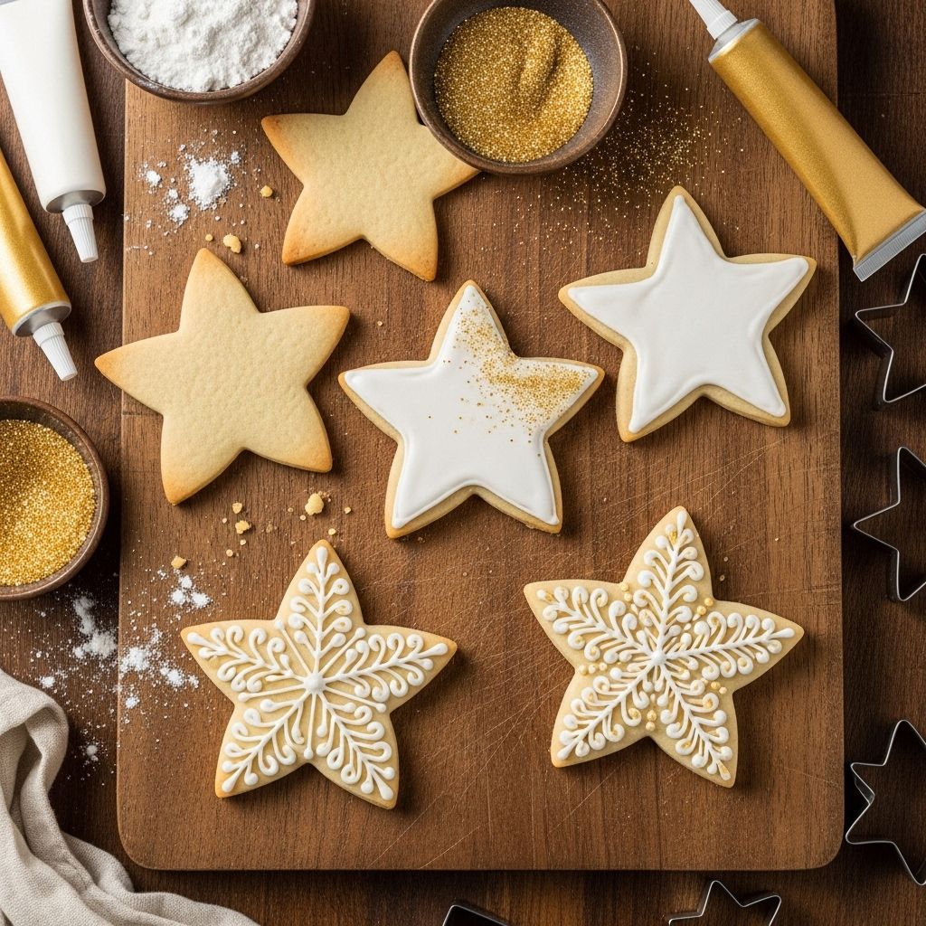 Custom royal icing, sanding sugar, and freezable dough make festive baking easy.