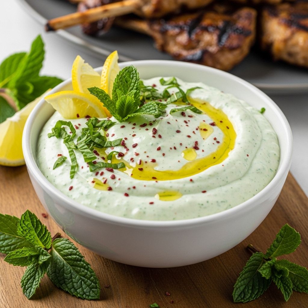A creamy spread delivering tangy, cooling freshness to sandwiches and veggies.