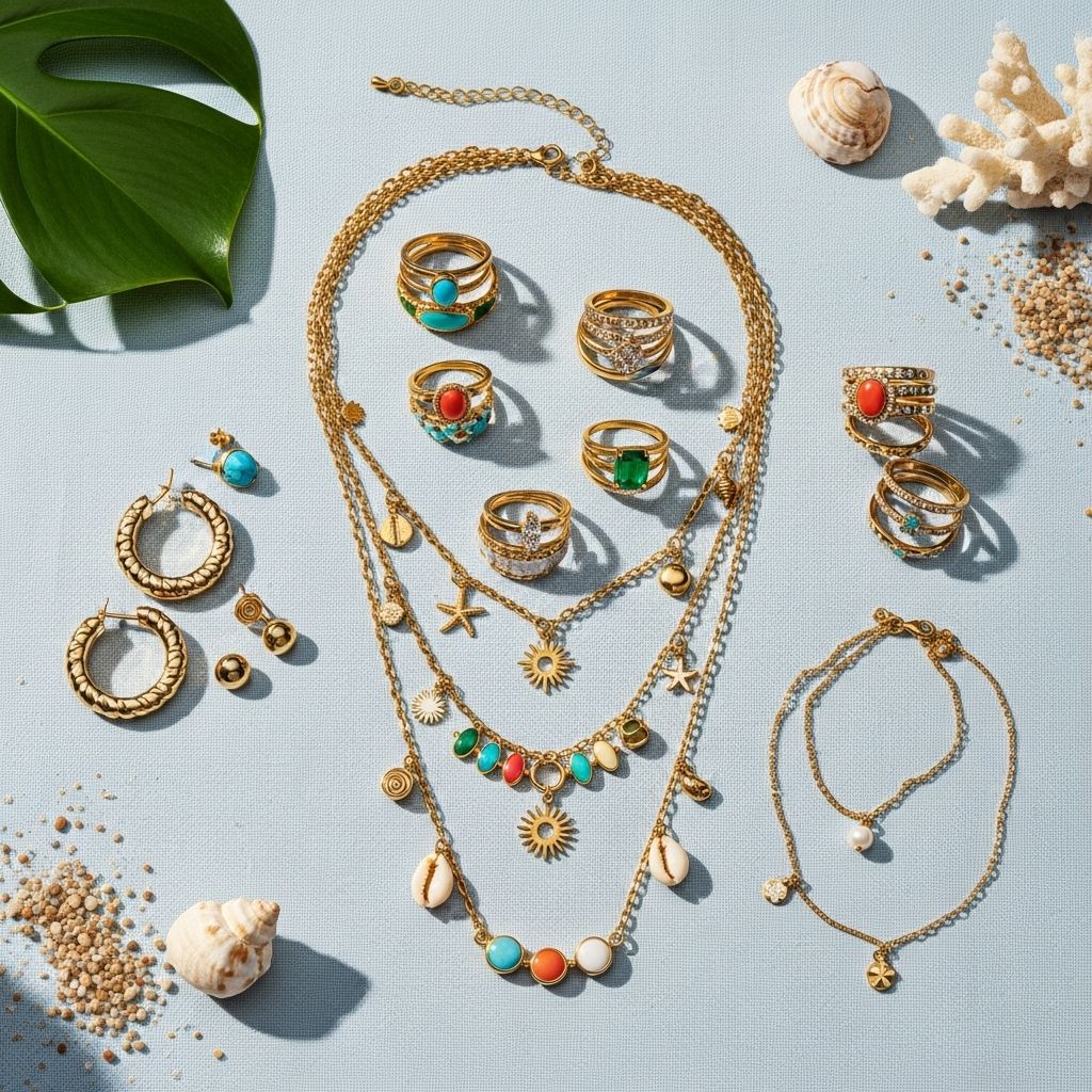 From rainbow beads to oceanic motifs and layered necklaces, discover the jewelry trends defining Summer 2024.