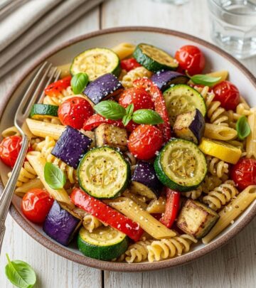 A medley of seasonal vegetables with lemon and parmesan in one adaptable dinner.