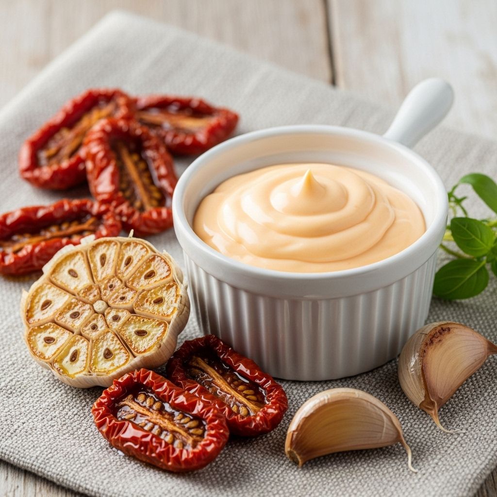 This creamy blend adds bold umami punch and fresh herb notes to sandwiches and snacks.