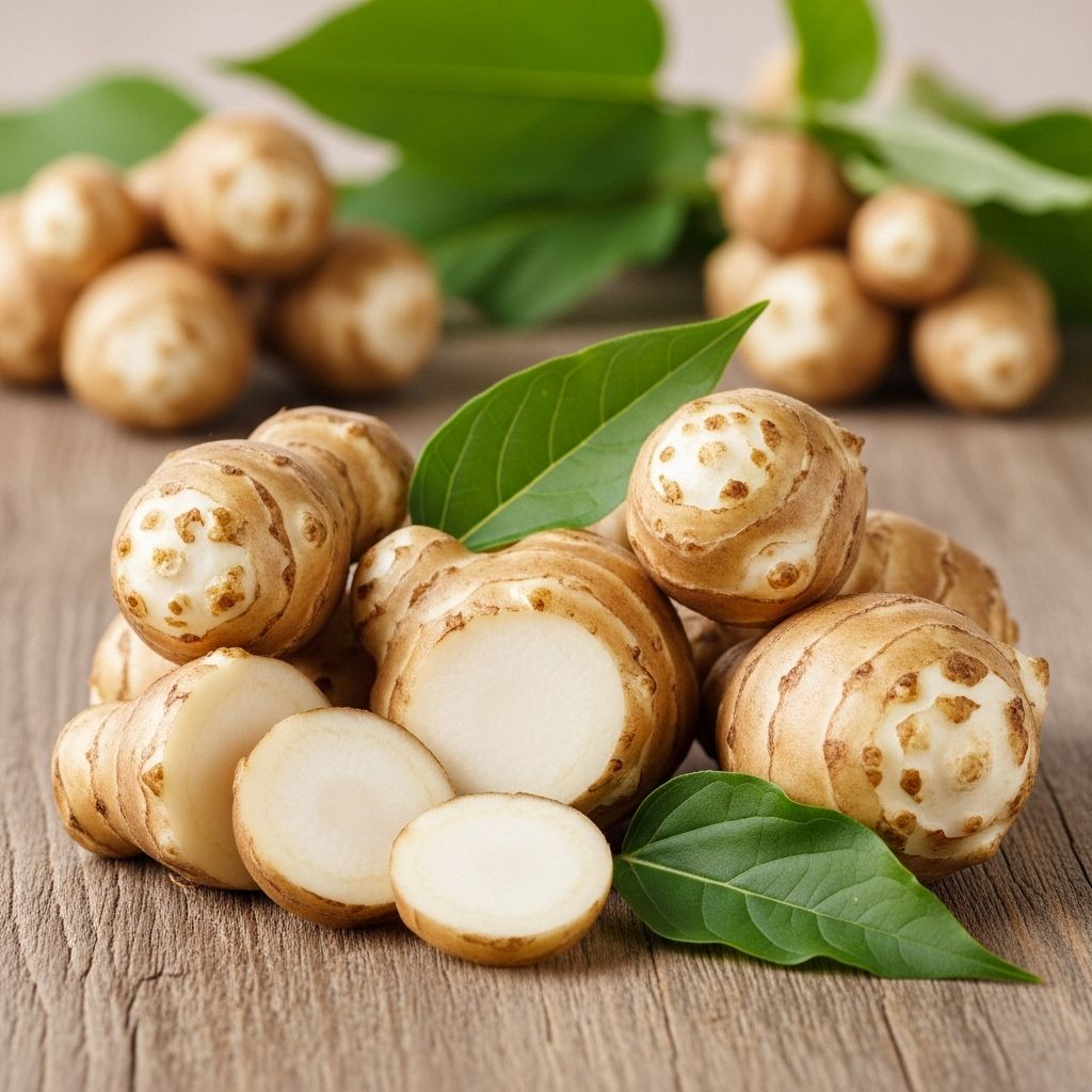 A knobby tuber rich in inulin and essential nutrients, offering versatile and tasty meal options.