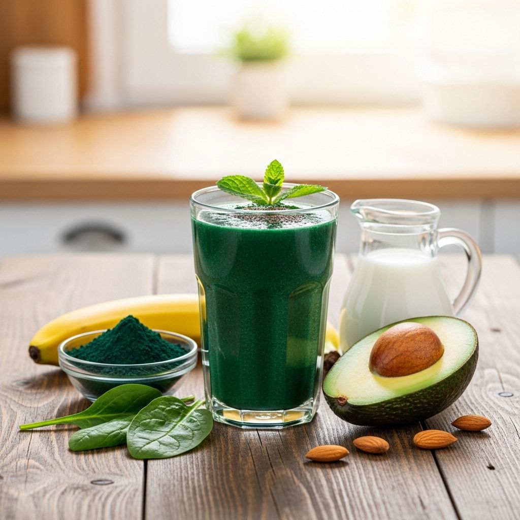 A nutrient-dense drink packed with antioxidants and protein for sustained energy.