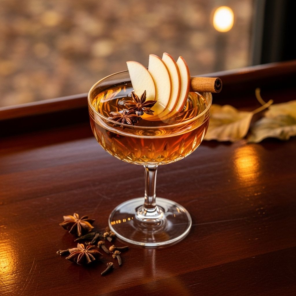 Crisp orchard flavors meet warming spice in a smooth, velvety seasonal sip.