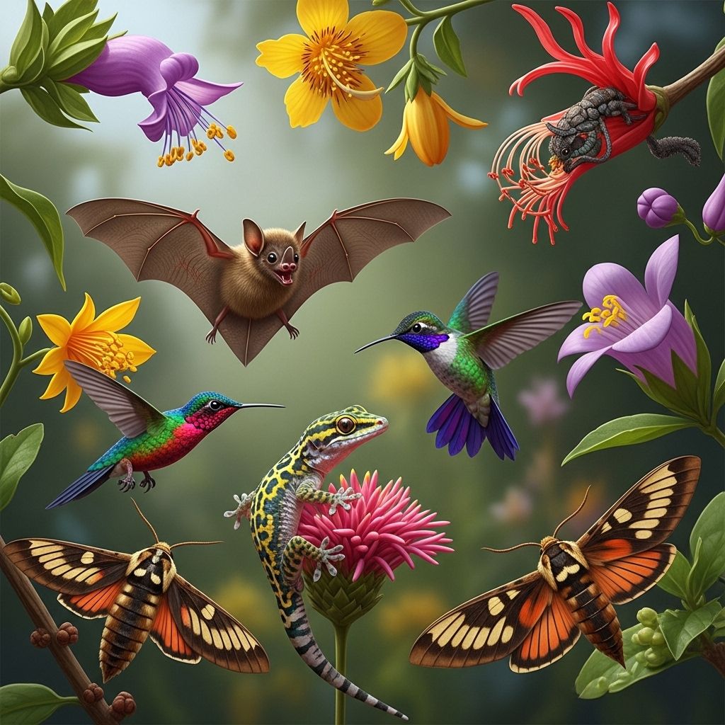 Discover how flies, birds, reptiles, bats, and even mammals shape the world's flora as unexpected pollinators.