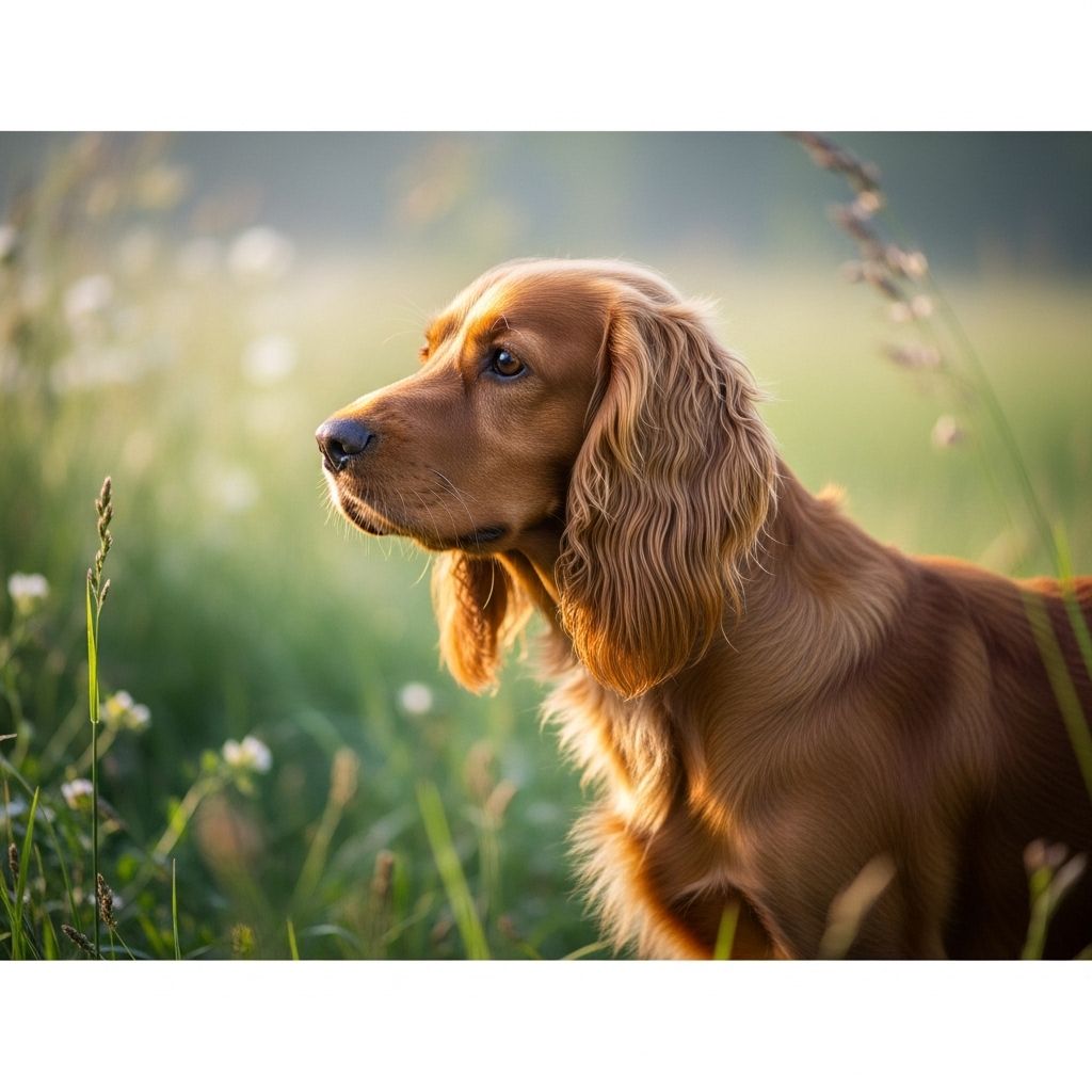 A mellow hunting heritage meets unwavering devotion in a loyal family companion.